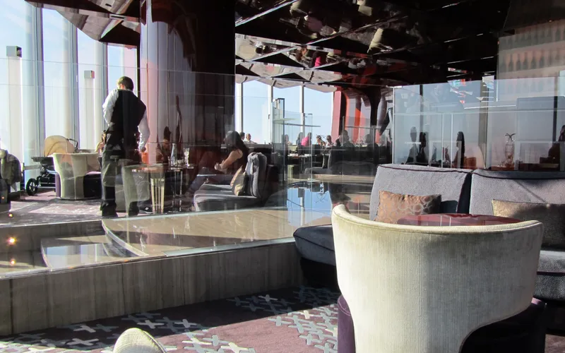 Lounge interior of At.mosphere restaurant, level 122, Burj Khalifa (2012)