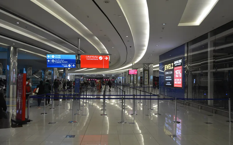 Concourse B arrivals hall, DXB Terminal 3 (Emirates), 2018